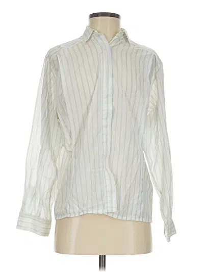 Pre-owned Max Mara Long Sleeve Button Down Shirt In Ivory