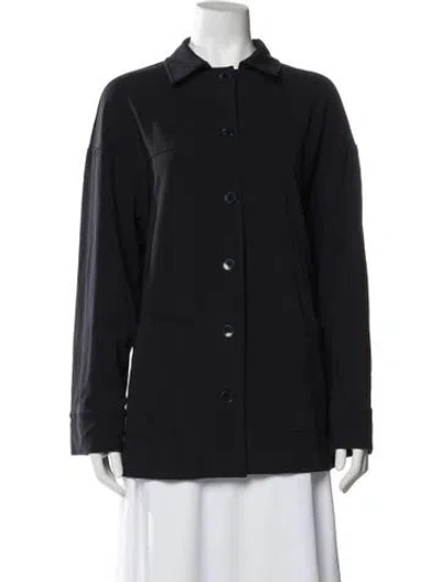 Pre-owned Max Mara Long Sleeve Button-up Top In Blue