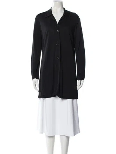 Pre-owned Max Mara Long Sleeve Button-up Top In Blue