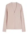 Max Mara Kenya Virgin Wool Cardigan In Pink