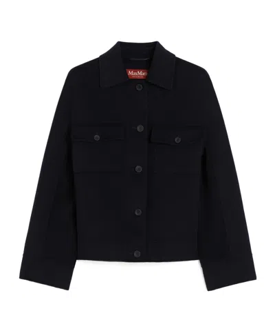 Max Mara Long Sleeve Casual Jacket In Black