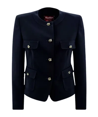 Max Mara Long Sleeve Casual Jacket In Black