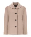Max Mara Long Sleeve Casual Jacket In Brown