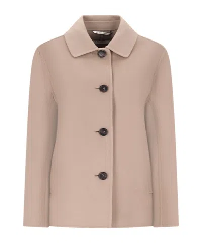 Max Mara Long Sleeve Casual Jacket In Brown