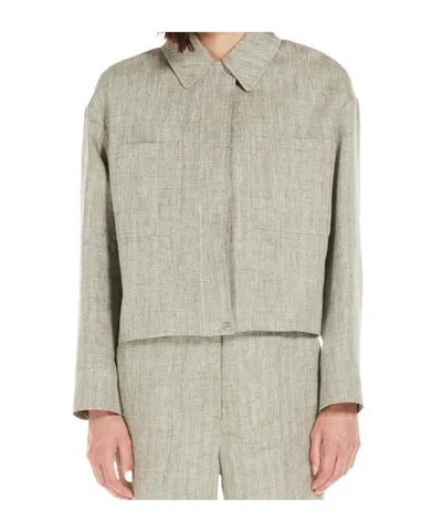 Max Mara Long-sleeve Casual Jacket In Nude