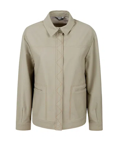Max Mara Long Sleeve Casual Jacket In Nude