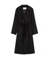 Max Mara Manuela Icon Belted Wool Coat In Black