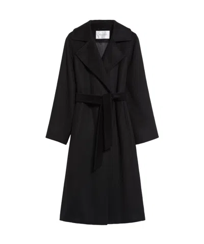 Max Mara Long Sleeve Coat In Black