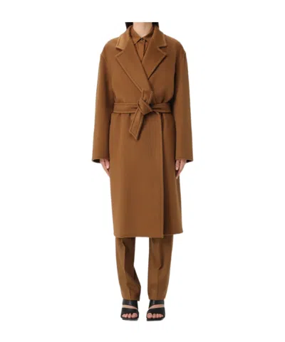 Max Mara Manuela Icon Coat Coats And Trench Coats Brown In Gold