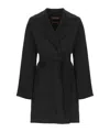 Max Mara Totem Wrap Coat In Black