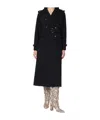 Max Mara Flavio Long Coat In Black