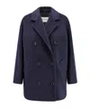 Max Mara Rebus Virgin Wool And Cashmere Coat In Blue