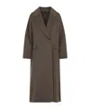 Max Mara Enzo Brown Virgin Wool Coat In Brown