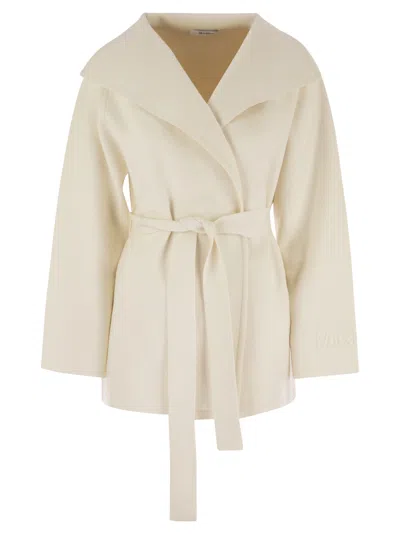 Max Mara Long Sleeve Coat In White