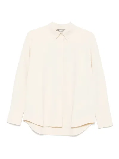 Max Mara Long-sleeve Collared Shirt In Neutral