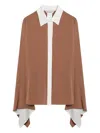 Max Mara Long-sleeve Color-block Shirt In Brown