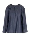 Max Mara Long-sleeve Cotton Blouse In Black