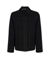 Max Mara Lepre Jacket In Dark Denim In Black