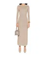 Max Mara Back V-neckline Lurex Dress