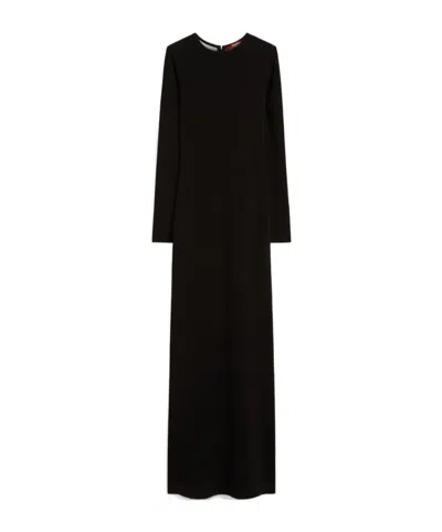 Max Mara Robe En Fil De Viscose In Black