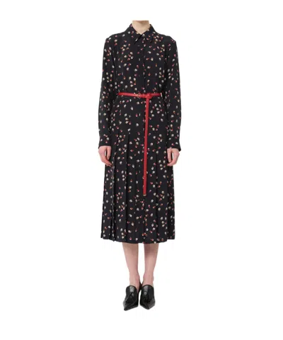 Max Mara Long Sleeve Dress In Black