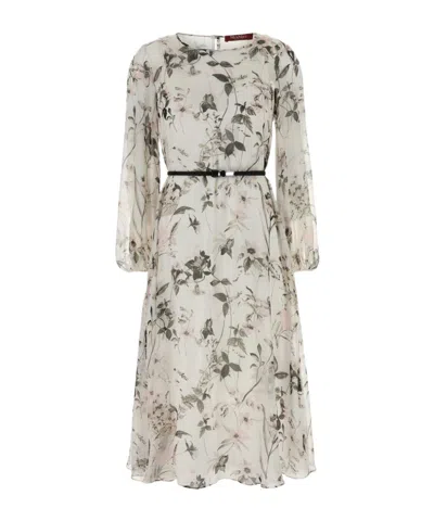 Max Mara Long Sleeve Dress In Multi