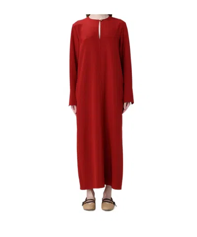Max Mara Long Sleeve Dress In Red