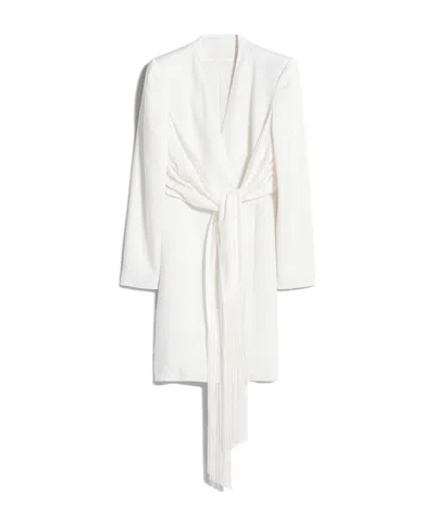 Max Mara Long Sleeve Dress In White