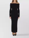 Max Mara Wool And Cashmere-blend Maxi Dress In Black