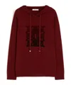 Max Mara Long Sleeve Hoodie In Red