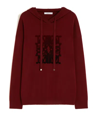 Max Mara Long Sleeve Hoodie In Red