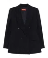 Max Mara Double-breasted Blazer In Multi