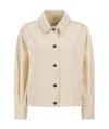 Max Mara Maxmara Mxpnettare Denim Effect Jersey Jacket In Neutral