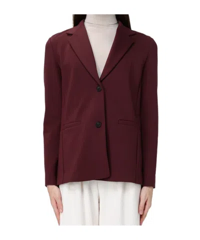 Max Mara Long Sleeve Jacket In Burgundy