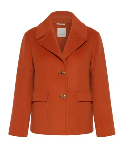 Max Mara Long Sleeve Jacket In Orange