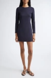 Max Mara Long Sleeve Jersey Dress In Blue