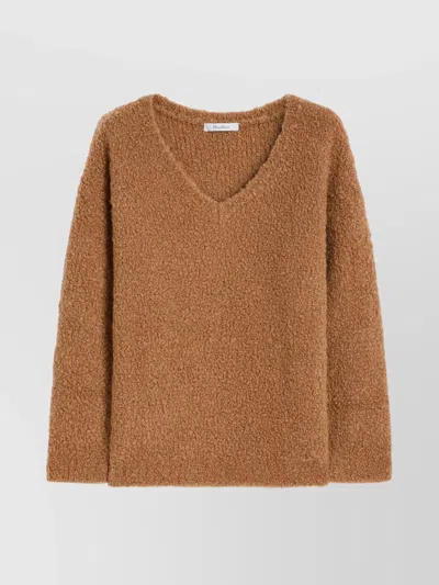 MAX MARA LONG SLEEVE KNITWEAR V-NECKLINE