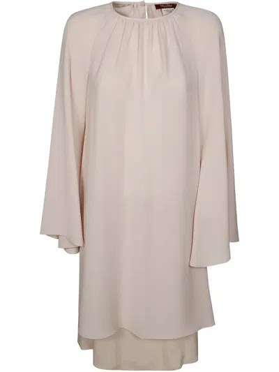 Max Mara Long-sleeve Mini Dress In Pink