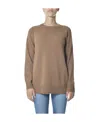 Max Mara Long Sleeve Round Neck Pullover In Brown