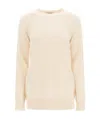 Max Mara Long Sleeve Round Neck Pullover In White