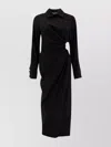 Max Mara Etere Cut Out Popeline Dress In Black