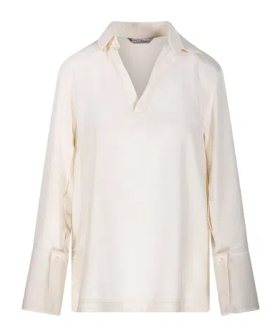 MAX MARA MAX MARA DOVER V-NECK LONG-SLEEVED TOP