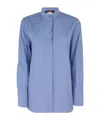 Max Mara Long Sleeve Shirt In Blue