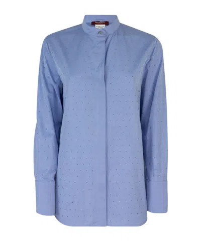 Max Mara Long Sleeve Shirt In Blue