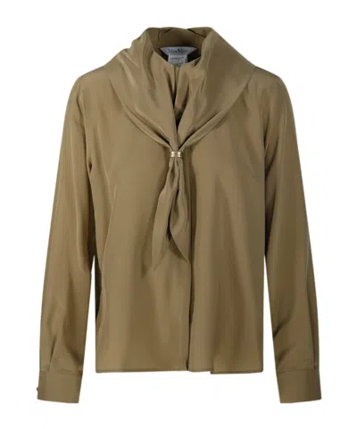 Max Mara Long Sleeve Shirt In Green