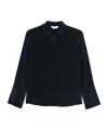 Max Mara Buttoned Silk Blouse In Black