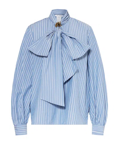 Max Mara Long Sleeve Shirt In Blue
