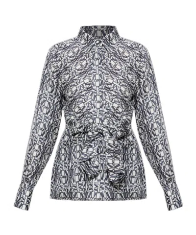 Max Mara Long Sleeve Shirt In Blue