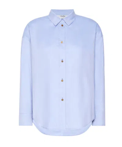 Max Mara Long Sleeve Shirt In Blue