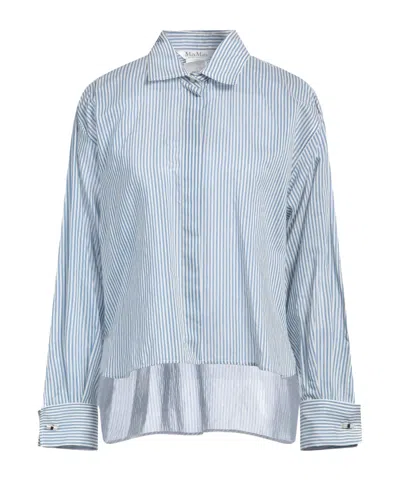 Max Mara Long Sleeve Shirt In Blue